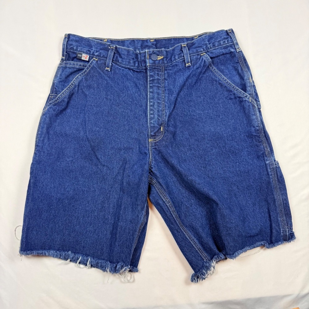 Carhartt Mens FR Flame Resistant Cutoff Denim Shorts Blue CAT 2 FRB13-401 34x11